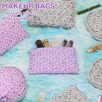 12 Pieces Makeup Bags for Women (12pcs Purple M)