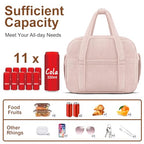 Corduroy Lunch Box Lunch Bag for Women Men (A-Pink / Small - 7L)