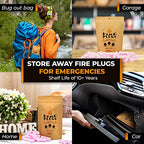 Non Toxic Waterproof Fire Starters with 5+ Minute Burn for Emergencies