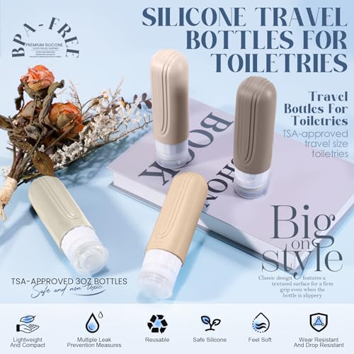 Travel Bottles for Toiletries (CREAM)