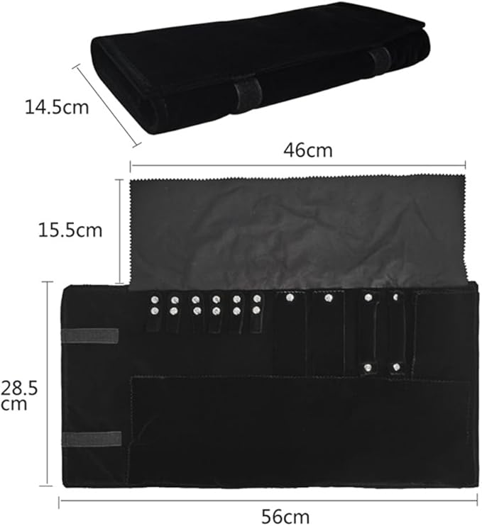 Velvet Travel Jewelry Case Roll Bag Organizer - Image 9