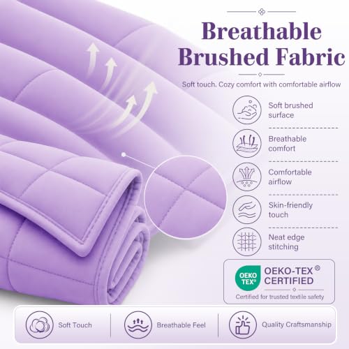 Weighted Blanket (06-purple / 60" x 80" | 20lbs)