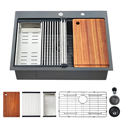 25 Kitchen Sink Drop (25" x 22" x 9" / Gunmetal Black)