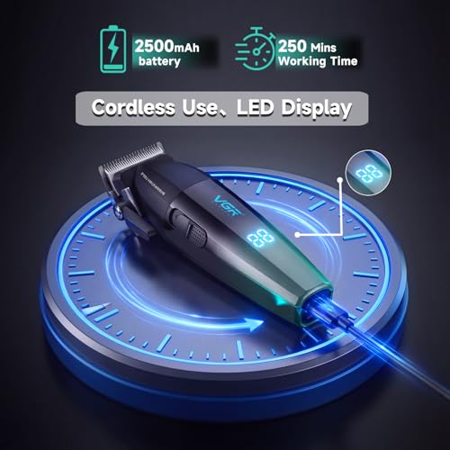 003 Professional Hair Clippers for Men with Clipper Trimmer Set (Green)