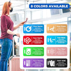 4PCS Personalized Luggage Tag (Blue / Small)