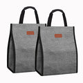 Lunch Bags for Women Insulated Reusable Lunch Tote with Internal Pocket (Gray / 2 pack)