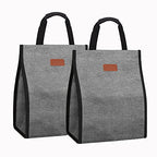 Lunch Bags for Women Insulated Reusable Lunch Tote with Internal Pocket (Gray / 2 pack)