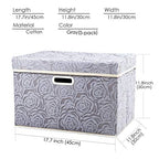 Large Storage Boxes with Lids [5 (Gray / Large(5-Pack))