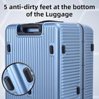 29 Inch Aluminum Frame Checked Luggage Top Opening (Dark Blue / 29 Inch)