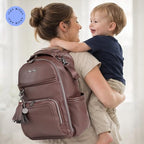 Boss Plus Large Diaper Bag Backpack with 19 Pockets (Espresso)