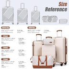 Luggage Sets 5 Piece (Pink / 5PCS)