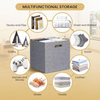 Fabric Storage Cubes (13×13×13/4pcs / Black/White Mixed)