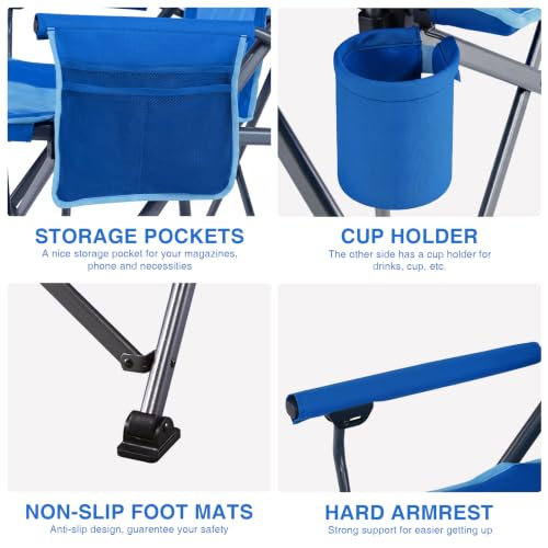 Oversize Camping Chair Heavy Duty (Royal Blue)