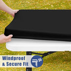 2 Pack Rectangle Spandex Fitted Table Cloth (Black / 72" x 24" (Rectangular))