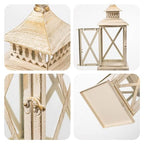 Lantern Decorative Indoor & Outdoor (Beige / 14.8'' / 1 Pc)