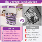 Clear Hard Shell Zipper Cases (Purple / 4 Pack(S))