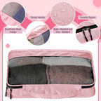 Packing Cubes for Suitcase Large Organizer Bags (Pink / Medium)