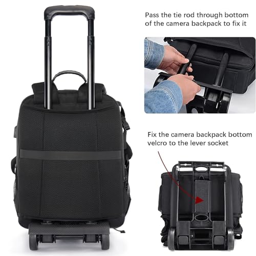Camera Backpack Bag Professional for DSLR (Black / 5.0 Large)