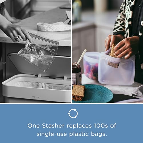 Premium Reusable Silicone Bags and Lunch Bag (Green + Red + Blue / 3-Pack)