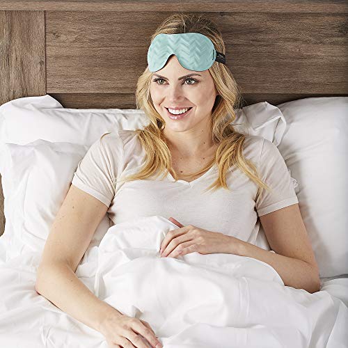 Ultralight Travel & Sleep Chevron Eye Mask (Blue Ice / 1 Count (Pack of 1))