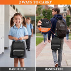 Insulated Lunch Box for Kids and Adults (Black)