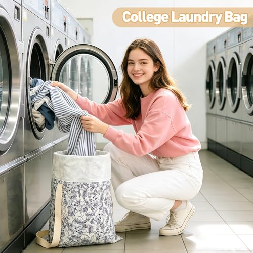 Laundry Bag Backpack for Dorm & Travel (Vegetable Print)