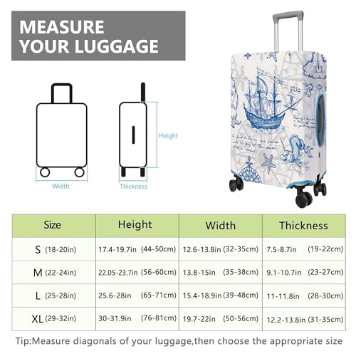 Travel Luggage Cover Suitcase Protector Fits 18 (B-2 / XL(29-32in))