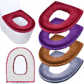 4 Pcs Toilet Seat Covers Warmer (Gray, Violet, Red, Brown / Modern)