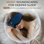 3D Sleep Headphones Bluetooth 5.4 Sleep Mask with HD Speakers (Ocean Blue)