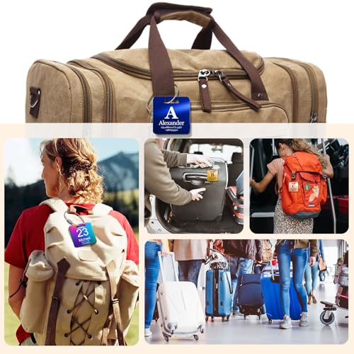 Customized Stainless Steel Luggage Tags (Initial 2"x2" / 2 Pack)