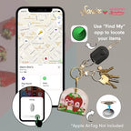 Keychain Case Compatible with Apple AirTag (My Melody X Strawberry Shortcake)