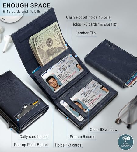 Wallet for Men (Retro Blue110)