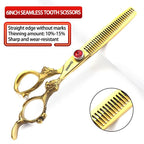 Gold Dragon Professional Hairdressing Scissors (6 Inch 4-piece Set)