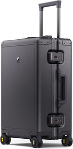 LEVEL8 Gibraltar Aluminum Zipperless Luggage 20 Inch, Hardside Carry on by LEVEL8