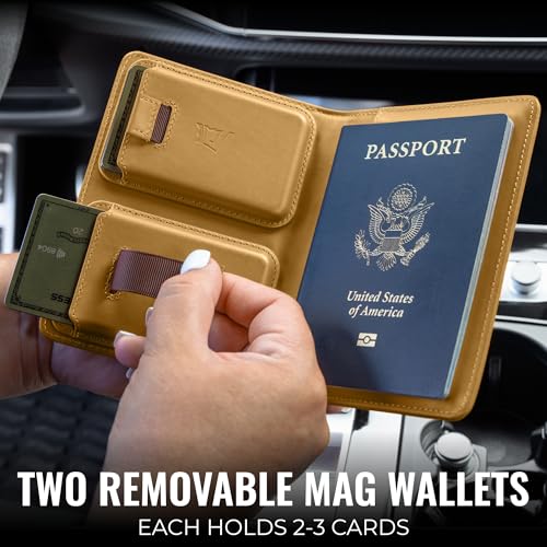 Passport Wallet with Holder for AirTag (Driftwood)