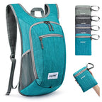 10L 15L Hiking Backpack Lightweight Packable Hiking Daypack Small Travel Outdoor Foldable Shoulder Bag (Teal Blue / 10L)