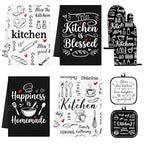 Black and White Kitchen Decor Set (Black White)