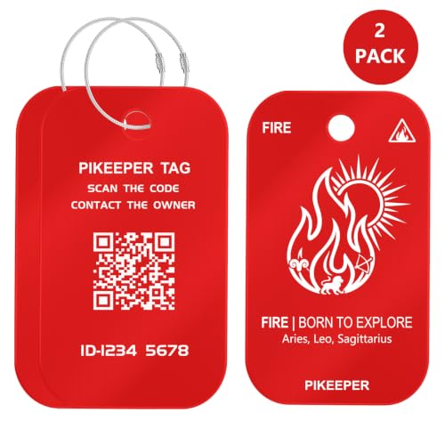 Fire Zodiac Luggage Tag (Red)