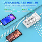 USB Charger Station Block 10 (White-10*USB-A Ports)