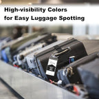 8 Pack Luggage Straps and Cruise Tags Set (Black & Wide)