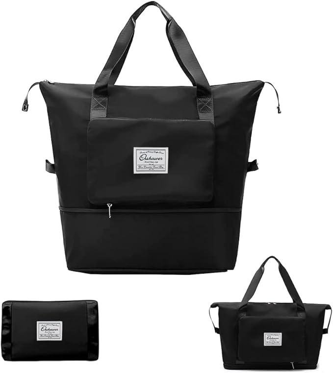 Large Capacity Foldable Travel Bag Expandable Portable Carry on Bag Dry&Wet by Orshawer