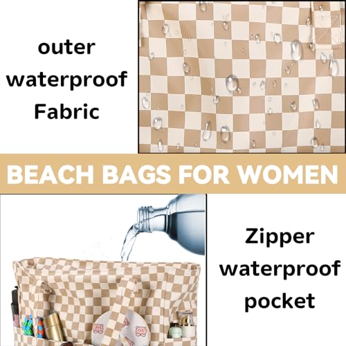 Large Beach Bag for Women (Brown)