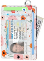 Slim Minimalist Wallet RFID Credit Card Holder for Men (small / Floral)