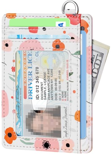 Slim Minimalist Wallet RFID Credit Card Holder for Men (small / Floral)