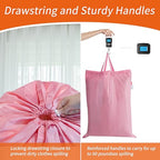 Extra Heavy Duty Laundry Bag with Handles (Pink / 28" x 36" | 1 Pack)
