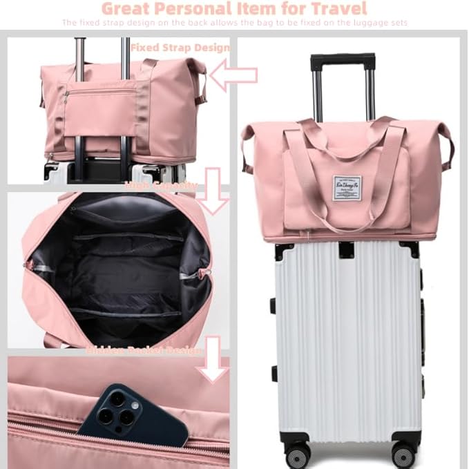Large Capacity Foldable Travel Bag, Expandable lightweight Carry on Bag - Image 3