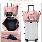 Large Capacity Foldable Travel Bag (Sweet Powder)