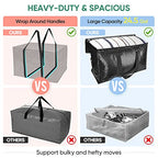 4 Pack Oversized Moving Bags with Reinforced Handles (4-Pack / Black)