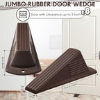 8 Pcs Jumbo Door Stoppers Heavy Duty Rubber Doorstop (Coffee)