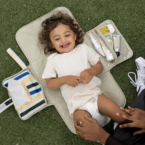 Portable Diaper Changing Pad (Retro Stripes)